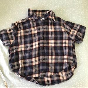 Brandy Melville Cropped Button Up